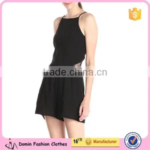 Women Sleeveless Romper With Lace Detail Featuring Women Dress thumbnail-1