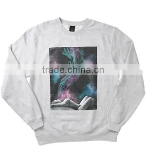 OEM Printing Cotton Cheap Custom Sublimation Crew Neck Sweatshirt thumbnail-3