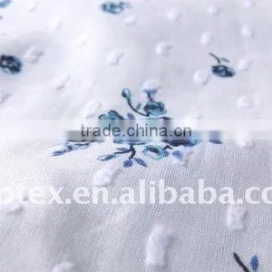 100% Cotton Printed Swiss Dot for Dress Shirt Fabric thumbnail-1