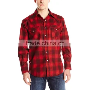 2016 New Fashion Latest Red Flannel Shirt Designs for Men thumbnail-5