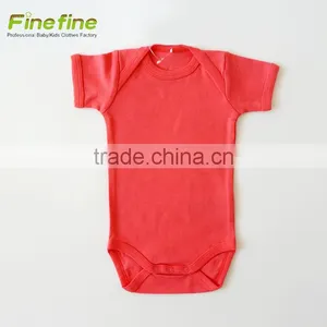 Latest Plain Organic Feather Baby Romper Blank Baby Clothes thumbnail-2