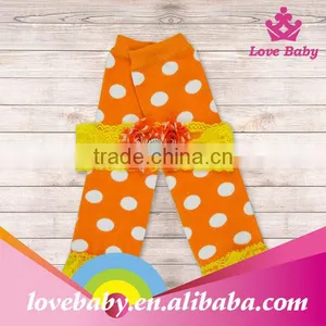 Orange With White Polka Dot Headband and Leg Warmers for Baby LBE4091398 thumbnail-1