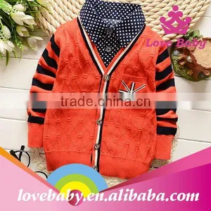 Wholesale National Flag Fake Two Pieces Infant Baby-boy-sweater-designs thumbnail-1