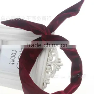Fashion Women Velvet Headbands Rabbit Ears thumbnail-4
