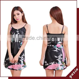 2015 Silk Kimono Robes Kimono Dress Kimono Satin Robe TP022 thumbnail-1