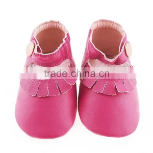 Soft Touch Leather Kids Moccs, Cute Baby Girl Leather Moccasins thumbnail-3