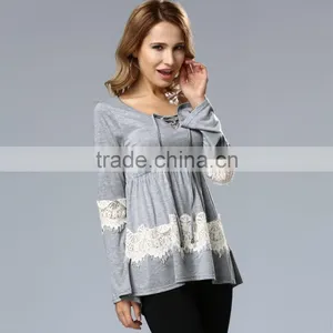 Fashion Long Sleeve Blouse for Fat Women,plus Size Women Clothing for Sale 2017 thumbnail-3