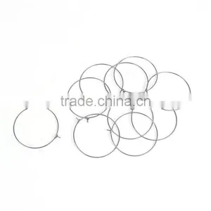 Stainless Steel Wine Glass Charms Round Silver Tone Custom Wine Glass Charms thumbnail-3