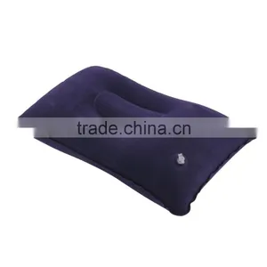 1pc Outdoor Portable Folding Air Inflatable Pillow Double Sided Flocking Cushion for Travel Plane Hotel Hot Worldwide thumbnail-4