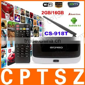 WiFi TV Set Top Box XBMC DLNA OTG 1080P WiFi TV S 4.0 Quad Core ARM Cortex A7 Rockchip RK3128t CS-918T 2G/16G Android 4.4 TV Box thumbnail-1