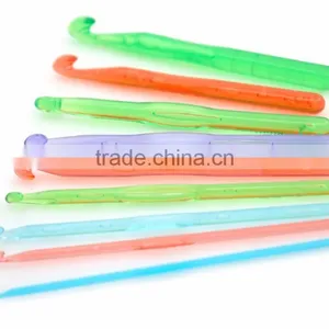 Charmkey Fresh Colorful Needlework Plastic Knitting Set 9pcs Corchet Hook Set Price Cheap thumbnail-3