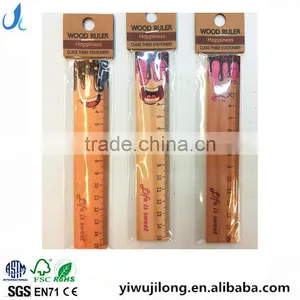 Novel Promotional Cute Creative Customs Monster Shape Wooden Ruler thumbnail-1