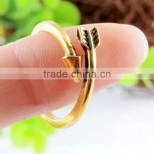 Gold /Silver Plated Adjustable Ring Arrow Wrap Rings Women Jewelry thumbnail-1
