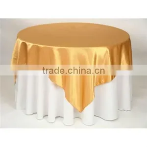 Satin Table Cover Fashion Tablecloth Satin Overlay for Round Table Wedding Satin Table Overlay thumbnail-1