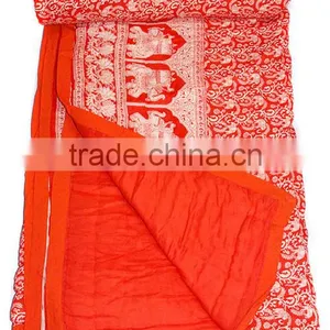 Shop Online Excluisve Indian Block Print Cotton Quilts / Blankets Jaipuri Razaiaa thumbnail-1
