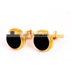Round Enamel Cufflinks and Studs Sets Metal Studs for Clothing thumbnail-3