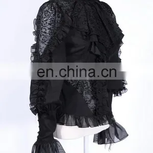 Gothic Aristocrat Frilled Shirt With Jabot thumbnail-2