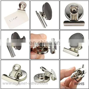 Chrome Plated Magnet Base With Clip, 1" Diameter (Pack of 2) thumbnail-4