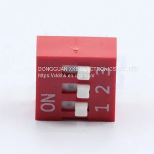 Environmentally DS-03 Red and Blue 2.54 Pitch Pin Type DIP Switch thumbnail-2
