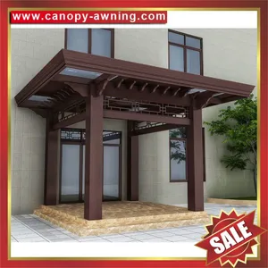 Outdoor Park Garden Wood Look Style Alu Aluminum Metal Gazebo Pavilion Pagoda Gloriette Inn Shelter thumbnail-1