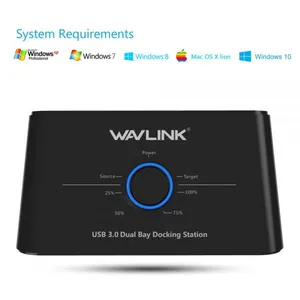 WAVLINK Top Seller USB3.0 Dual Bay Docking Station for 2.5&3.5 thumbnail-5