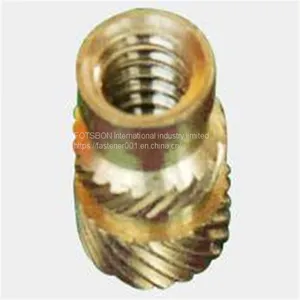 MSIB-M1/M1.2 Micro Insert For Plastic Knurled Brass Nut Thru-Threaded Knukles Nuts Insertos Knurling Copper Inserti Tuerca PEM Standard thumbnail-4