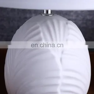 Hot Sale Cheap Wholesale White Ceramic Modern Nightstand Lamps for Hotel Home Decor thumbnail-3