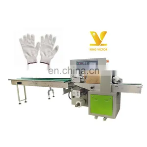 Hot Selling Horizontal Gloves Packaging Packing Machine Nitrogen Gas Filling Back Seal 100bag/min Shape Mouth 50~150mm 65~330mm thumbnail-1