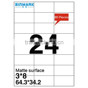 SINMARK Matte Surface 64mm*34mm Sticker Paper Printing Paper thumbnail-1
