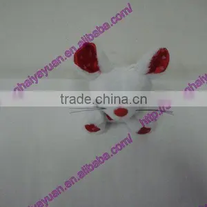White Mini Plush Mouse Stuffed Toy.stuffed Mouse. thumbnail-1