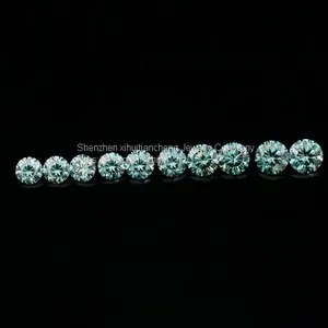 Top Quality Blue Moissanite Green Loose Moissanite Round Oval Princess Marquise Cut Germstones Moissanite thumbnail-3
