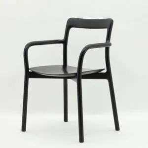 Modern Black Wooden Dining Room Chairs Dining Chairs Set of 4 Round Table and Chairs thumbnail-1