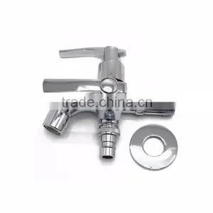 Wall Mounted Two Way Double Handles Tap Bibcock thumbnail-2