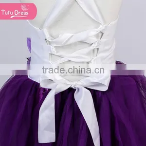 New Design Tulle Purple Dress for Girls thumbnail-4