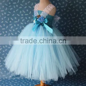 2014 Newest Blue Fluffy Tulle Frozen Elsa Dress Cosplay thumbnail-1
