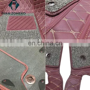 Auto Accessories Vehicle Interior Leather Floor Car Mats 5 Seat Set for Ssangyong Kyron 2007-2015 thumbnail-5