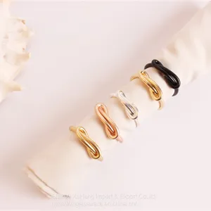 Colored Fashion Metal Gold Knot Napkin Rings For Wedding Table Decoration thumbnail-1