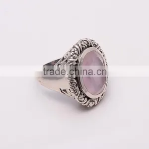 ROSE QUARTZ Ring,925 Sterling Silver Jewelry Wholesale,WHOLESALE SILVER JEWELRY,SILVER EXORTER,SILVER JEWELRY FROM INDIA thumbnail-2