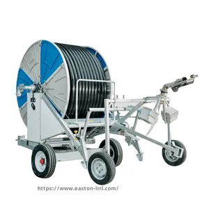 JP90-450 Traveling Hard PE Pipe Hose Reel Irrigation Machine Drum Irrigator thumbnail-2