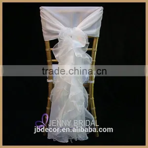 C003AL Fancy White and Violet Chiffon Organza Chiavari Chair Covers for Weddings thumbnail-3