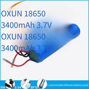 Oxun Icr18650 Lithium Battery, 3.7v, 3400mah, Rechargeable Battery Pack thumbnail-3