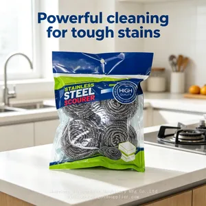 Eco Friendly Stainless Steel Pot Scourer From Winuscourer Factory thumbnail-3