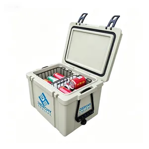 Wholesale Portable 25L Hard Cooler Box With Handle Keep Cold and Hot Food Grade Insulated Cooler for Outdoor thumbnail-1