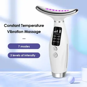7-color LED Facial and Neck Massager, Suitable for Anti-aging Home Care. thumbnail-1