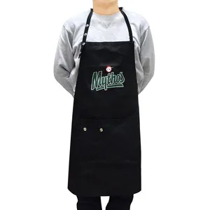 Custom Apron Logo High Quality OEM Factory Promotional Waterproof Polyester Print Chef Cooking Kitchen Custom Apron for Women thumbnail-2