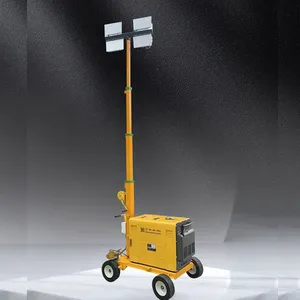 Low Noise Diesel Generator Powered Mobile Outdoor Light Tower thumbnail-3