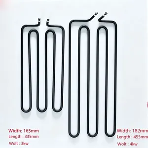 Black Coated U-Shaped Oven Heating Element Tubular Heater 3KW / 4KW Two Sizes for Commercial Oven Fryer Dryer Heating Tube thumbnail-1