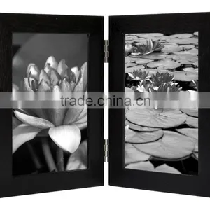 Elegant Black Hinged Picture Frame With Glass Front thumbnail-1