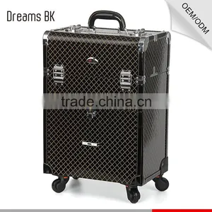 PVC Material Trolley Makeup Case With Drawers thumbnail-2