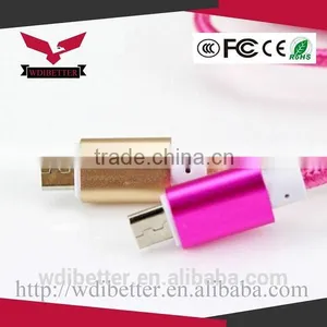 2016 New Hot Sale Braided 1M Usb Date Cable 2 In 1 Usb Cable thumbnail-5